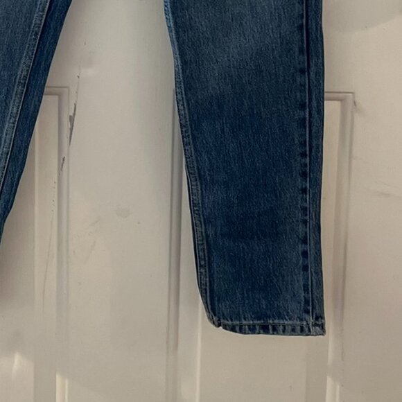 ASOS Top Shop Woman's Tall Original High Rise Mom Jeans Sz 26 L36 - Picture 7 of 10